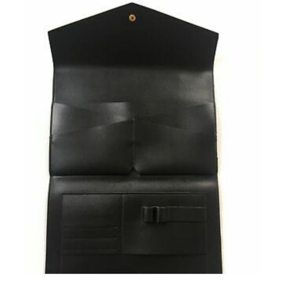 Glass Ladder & Co Megan Portfolio Black Vegan Clutch Portfolio - Picture 6 of 12